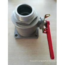 Square Flange One Way Ball Valve External Thread Male Ball Valve